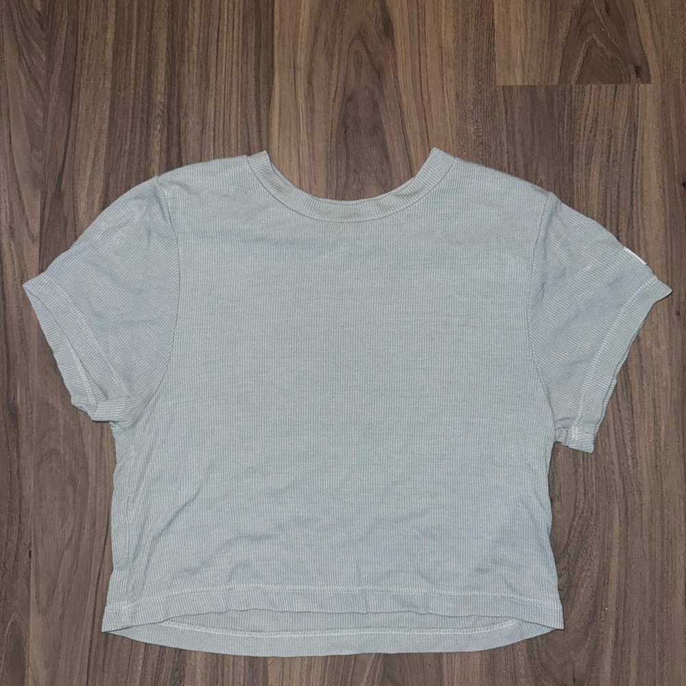 SET Active FORM Crop Ribbed Tee - Rain